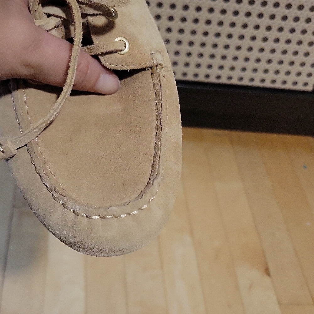 J Crew Tan Suede Moccasin Driving Loafer Boat Shoe - 10 - Picture 12 of 16